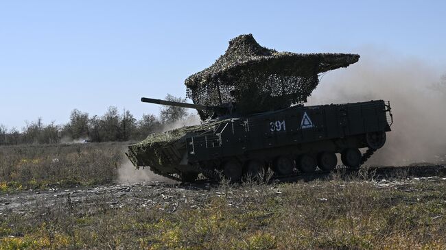 БМП-3 "Центра" уничтожила опорный пункт ВСУ под Красноармейском