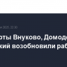 Аэропорты Внуково, Домодедово и Жуковский возобновили работу