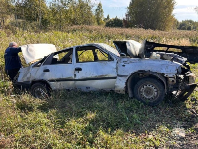 В результате съезда иномарки в кювет в Ярославской области пострадал человек