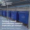 Стало известно, почему зимой некоторые мусорные контейнеры очищают не до конца
