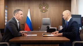 Дмитрий Патрушев и губернатор Калининградской области Алексей Беспрозванных обсудили вопросы развития агропромышленного комплекса и экологии региона