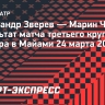Зверев нанес поражение Чиличу и вышел в 1/8 финала турнира в Майами