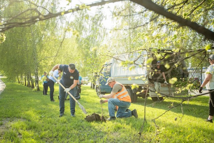 В Курске высадили деревья в память о погибших моряках АПЛ «Курск»