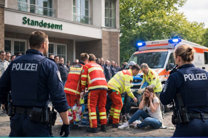 Германия — Взрыв у ЗАГСа среди бела дня