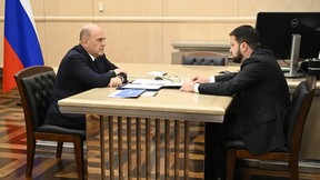 Встреча Михаила Мишустина с руководителем Федерального агентства воздушного транспорта Дмитрием Ядровым
