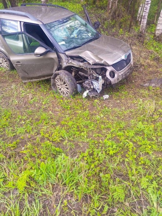 В Пижанском районе водитель «Шкоды» съехал с дороги и получил травмы
