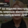 В ДНР за неделю пострадали восемь мирных жителей, заявила омбудсмен ДНР
