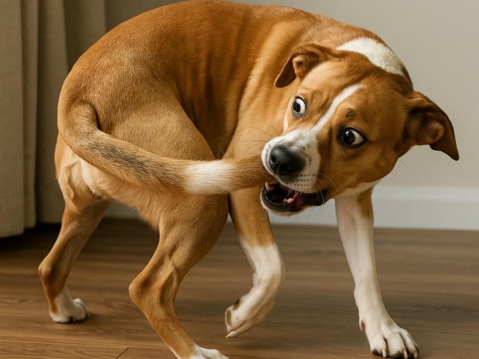 Владельцы умиляются, а пёс бьёт тревогу: что на самом деле означает погоня за хвостом