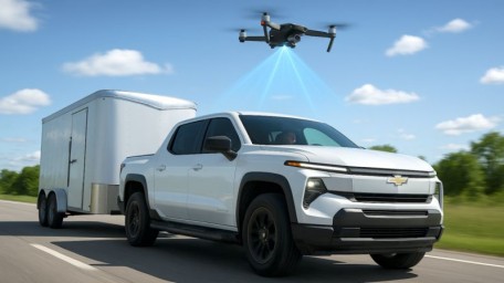 GM предлагает контролировать буксировку прицепов при помощи дрона