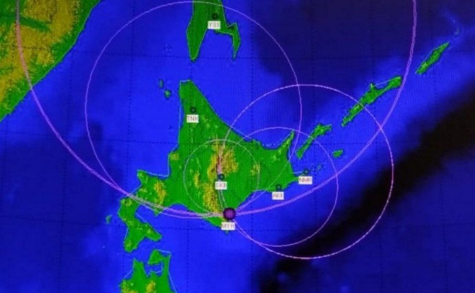 Возле Кунашира зафиксировано землетрясение магнитудой 5,1