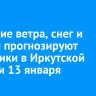 Усиление ветра, снег и метели прогнозируют синоптики в Иркутской области 13 января