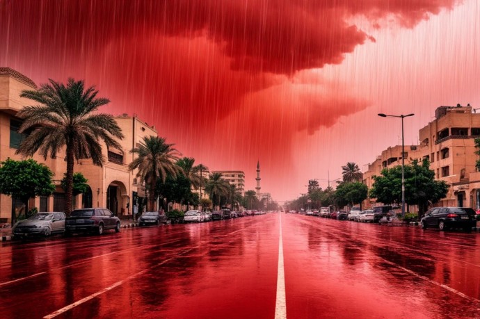 Daily Mail: красные дожди в Иране напомнили верующим о библейских пророчествах про конец света