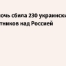 ПВО за ночь сбила 230 украинских беспилотников над Россией