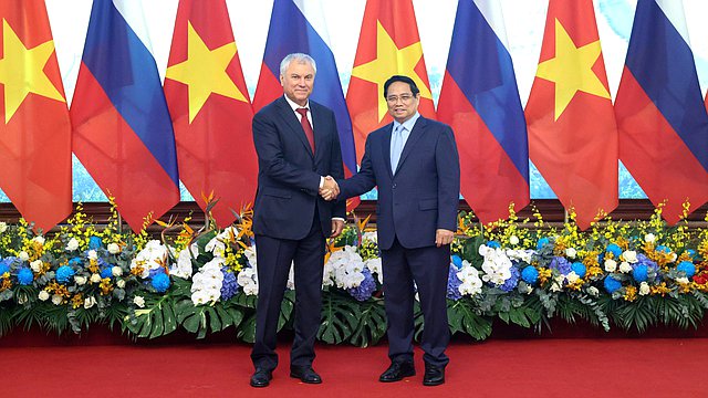 Прошла встреча Председателя ГД с Премьер-министром Республики Вьетнам Фам Минь Тинем