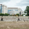 В центре Курска благоустраивают новую общественную зону на «полугоре» по улице Дзержинского