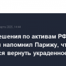 После решения по активам РФ Володин напомнил Парижу, что "придется вернуть украденное"