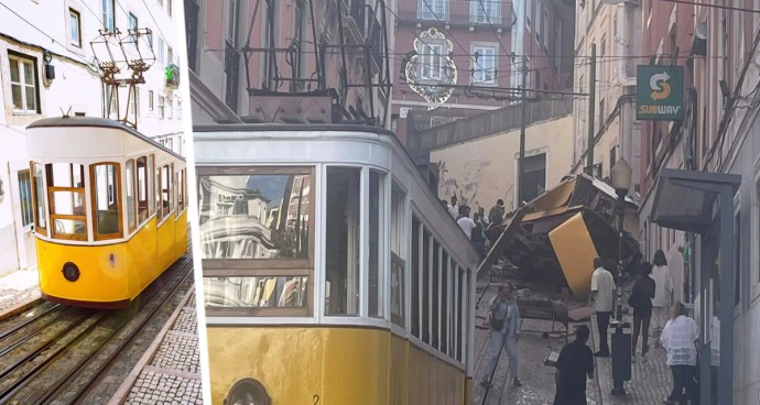 Трагедия с туристами в Лиссабоне: исторический фуникулёр Глория стал местом крушения с жертвами