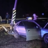 В Курской области 27 апреля иномарка врезалась в опору ЛЭП