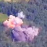 После прилета дронов-камикадзе позиция HIMARS "расцвела" огненными шарами