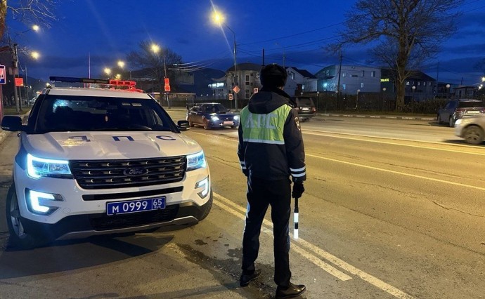 В Южно-Сахалинске в ночь с пятницы на субботу провели рейд ГАИ - поймали 8 пьяных за рулем