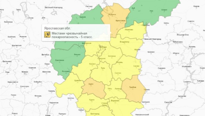 В Ярославской области сохраняется высокая пожароопасность