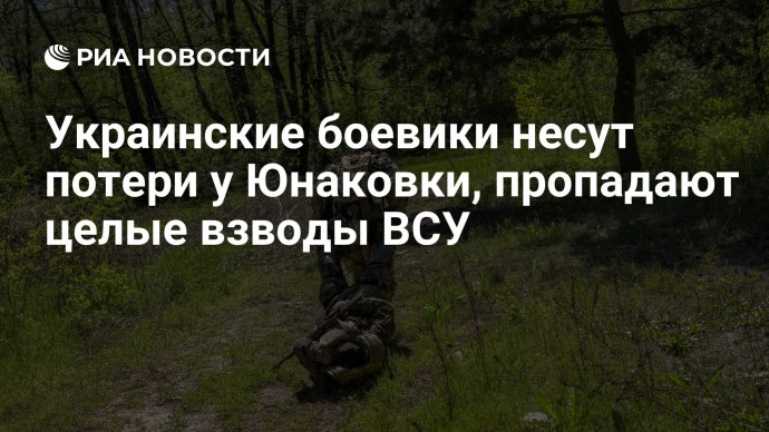 Украинские боевики несут потери у Юнаковки, пропадают целые взводы ВСУ