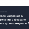 Продуктовая инфляция в Великобритании в феврале ускорилась до максимума за 5 месяцев