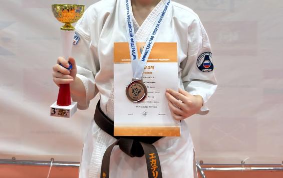 Курянка Екатерина Веригина завоевала бронзу Кубка России по киокусинкай в Краснодаре