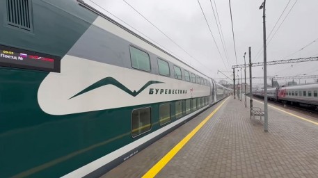 Обновлённый поезд «Буревестник» прибыл из Москвы в Нижний Новгород в рамках предпусковой обкатки