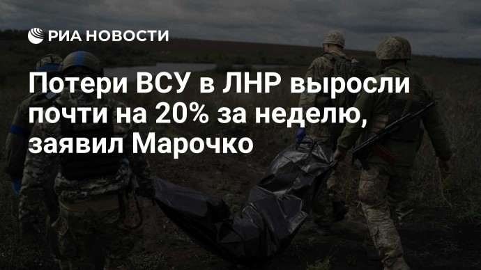 Потери ВСУ в ЛНР выросли почти на 20% за неделю, заявил Марочко