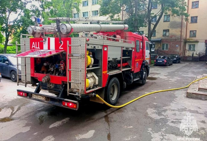 В квартире на Красноармейском проспекте произошел пожар