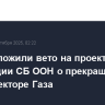 США наложили вето на проект резолюции СБ ООН о прекращении огня в секторе Газа