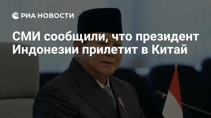 СМИ сообщили, что президент Индонезии прилетит в Китай