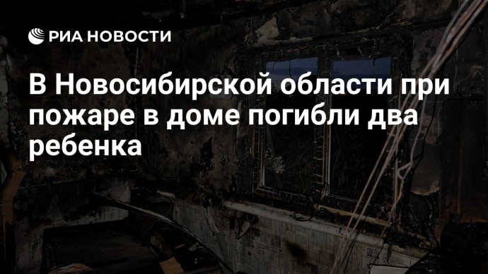 В Новосибирской области при пожаре в доме погибли два ребенка