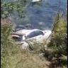 В Андреевке водитель элитного авто слетел в крутой обрыв
