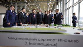 Михаил Мишустин осмотрел новый аэровокзальный комплекс международного аэропорта Благовещенск (Игнатьево) имени Н.Н.Муравьёва-Амурского