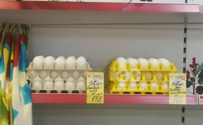 В сахалинских магазинах вновь подорожали яйца