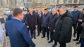 Алексей Оверчук посетил площадку начавшегося строительства школы с обучением на русском языке в Бишкеке