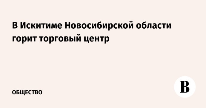 В Искитиме Новосибирской области горит торговый центр