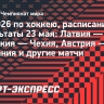 ЧМ-2026 по хоккею, расписание и результаты 23 мая: Латвия — США, Австрия — Германия и другие матчи