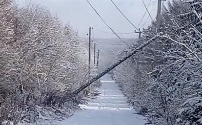 Упавший столб оставил Красногорск без водоснабжения