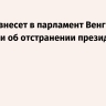 Мадьяр внесет в парламент Венгрии поправки об отстранении президента