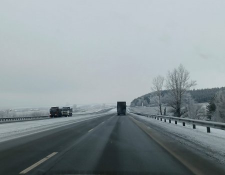 В Уфе из-за снегопада ввели ограничение движения для грузового транспорта