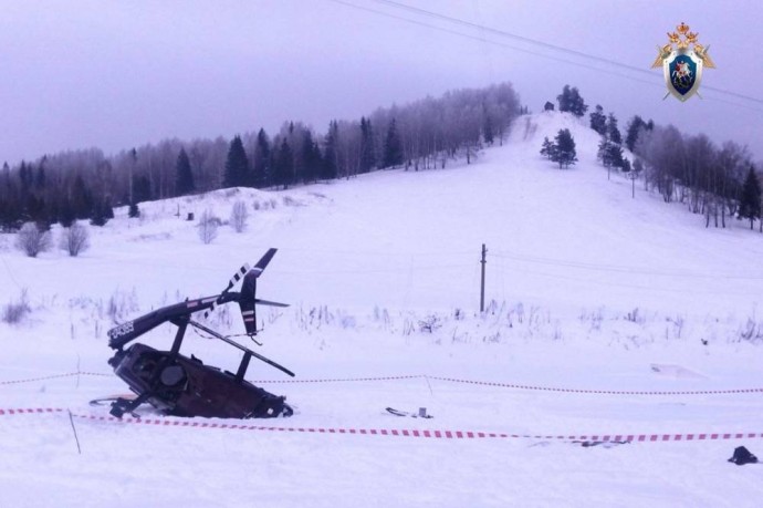 При крушении вертолета погибли учредитель пермской транспортной компании и ее сотрудник