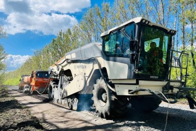 В Солнцевском районе Курской области ремонтируют 14 км автодороги