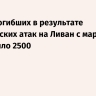Число погибших в результате израильских атак на Ливан с марта превысило 2500
