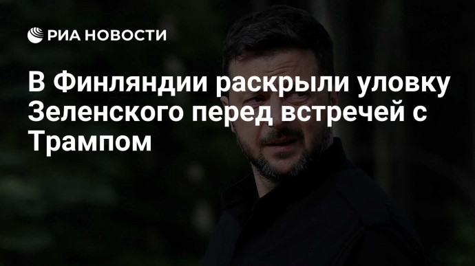 В Финляндии раскрыли уловку Зеленского перед встречей с Трампом