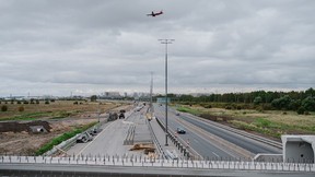 Марат Хуснуллин: Развязка к аэропорту Пулково на трассе М-11 «Нева» готова более чем на 70%