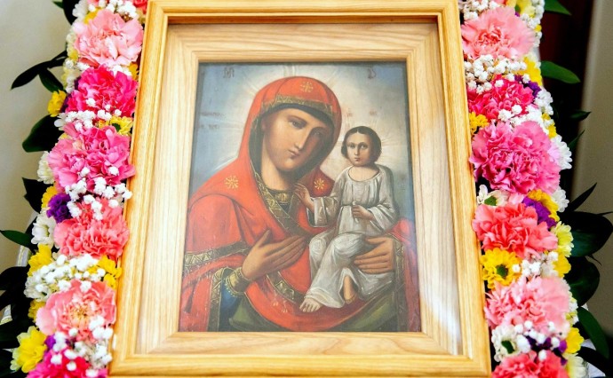 Икону в храме святителя Иннокентия Московского в Южно-Сахалинске отреставрировали на средства участников СВО