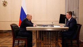 Встреча Михаила Мишустина с председателем Федерального фонда обязательного медицинского страхования Ильёй Баланиным Встреча Михаила Мишустина с председателем Федерального фонда обязательного медицинского страхования Ильёй Баланиным